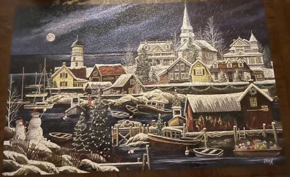 Winter Harbor - SunsOut 🇺🇸 puzzle collectible [Barcode 796780511828] - Main Image 3