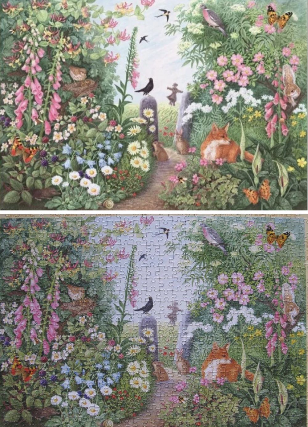 Spring  And Summer Hedgerow 🐦 - Falcon de luxe puzzle collectible [Barcode 8710126111048] - Main Image 4