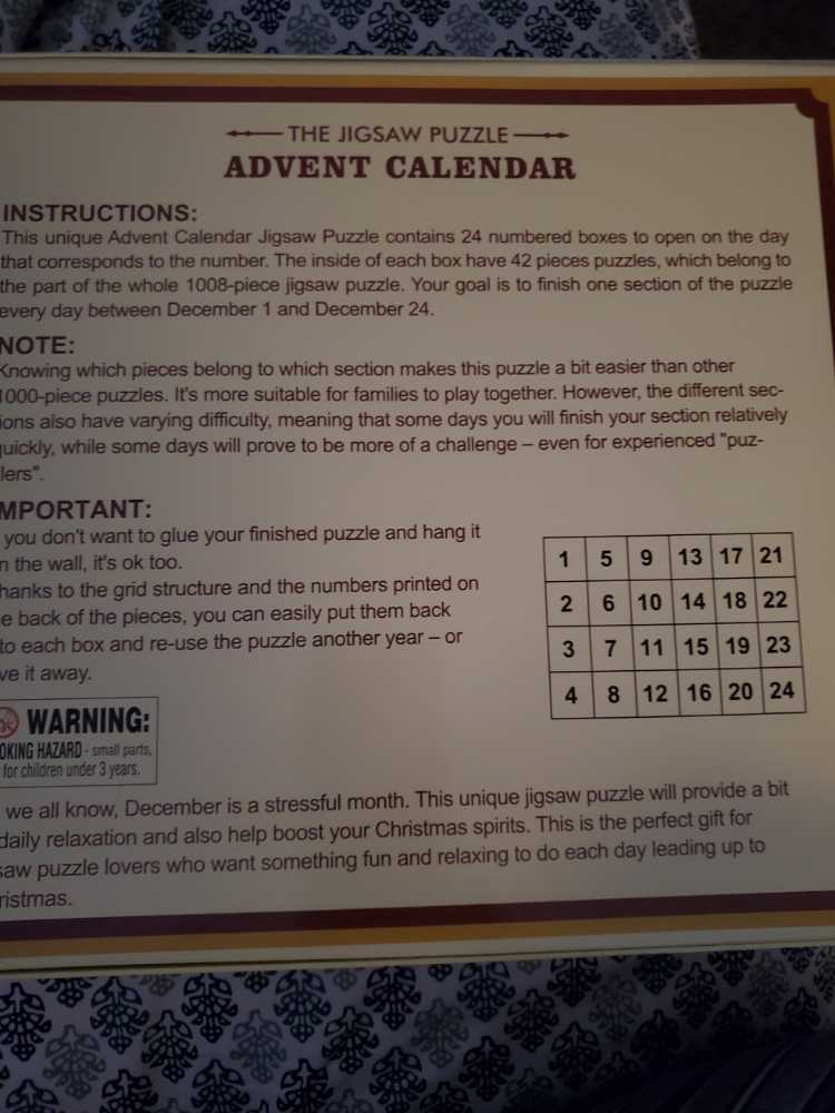Christmas Advent   puzzle collectible - Main Image 3