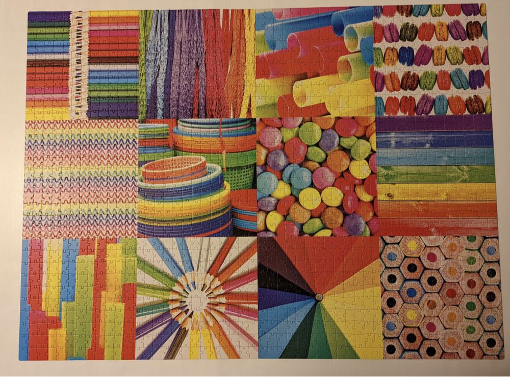 Colorful Collage - Milton Bradley puzzle collectible [Barcode 778988162064] - Main Image 2