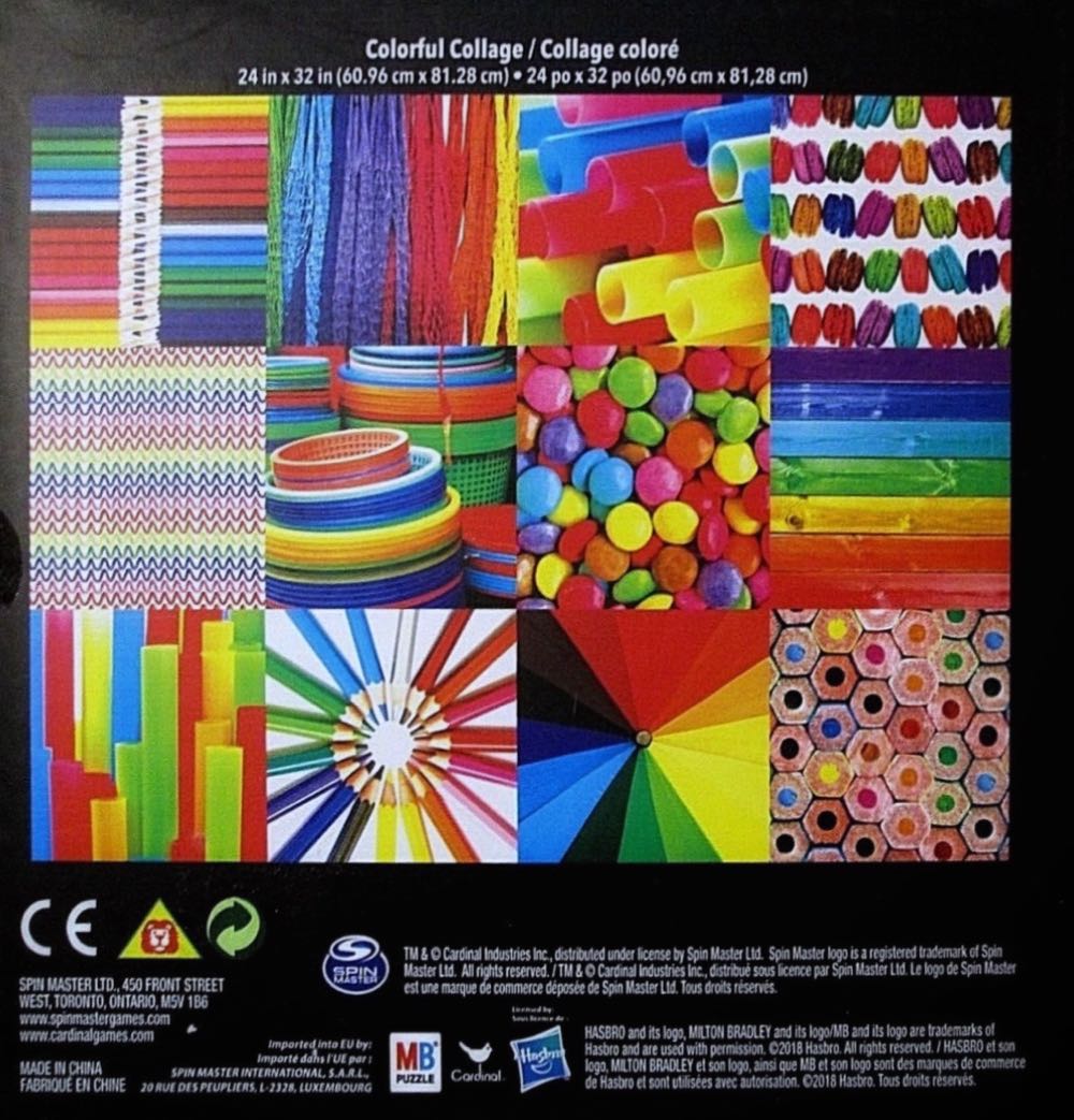 Colorful Collage - Milton Bradley puzzle collectible [Barcode 778988162064] - Main Image 3
