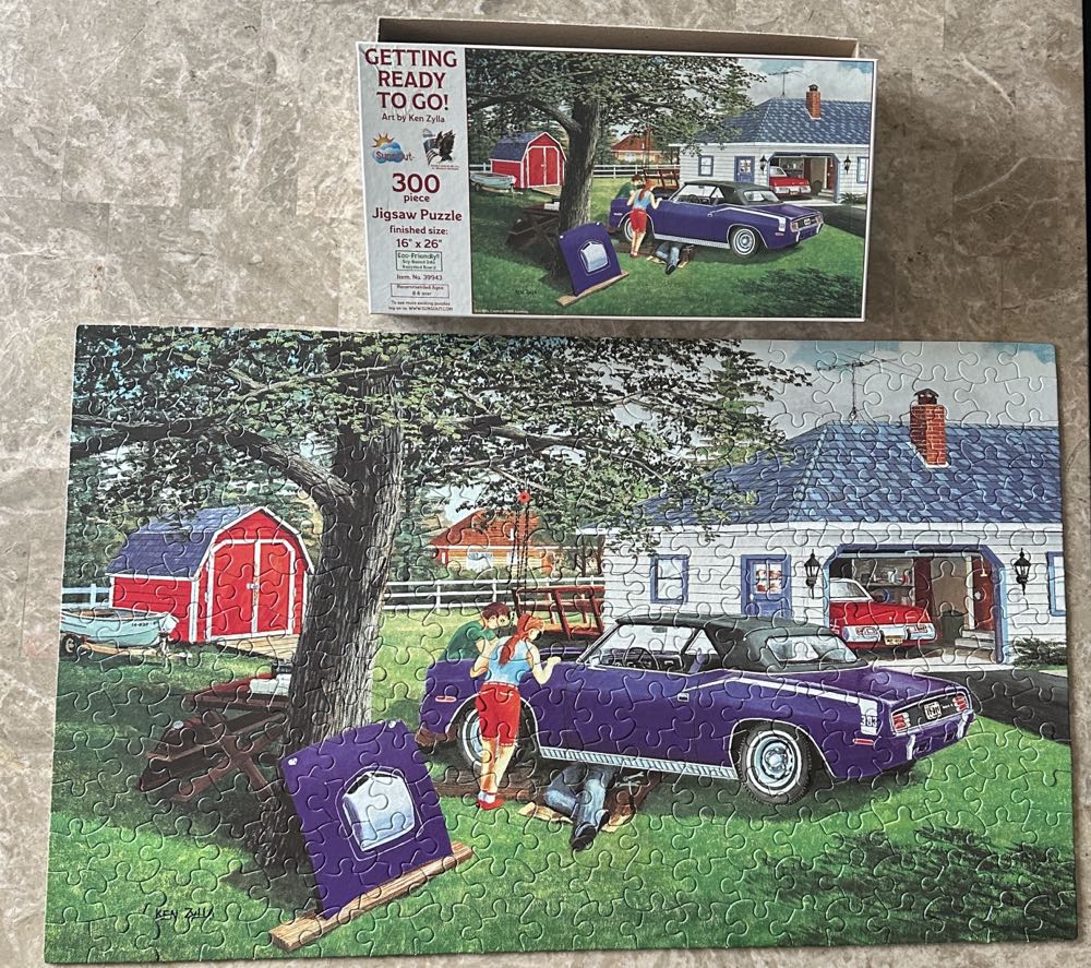 Getting Ready To Go! - SunsOut puzzle collectible [Barcode 796780399433] - Main Image 2