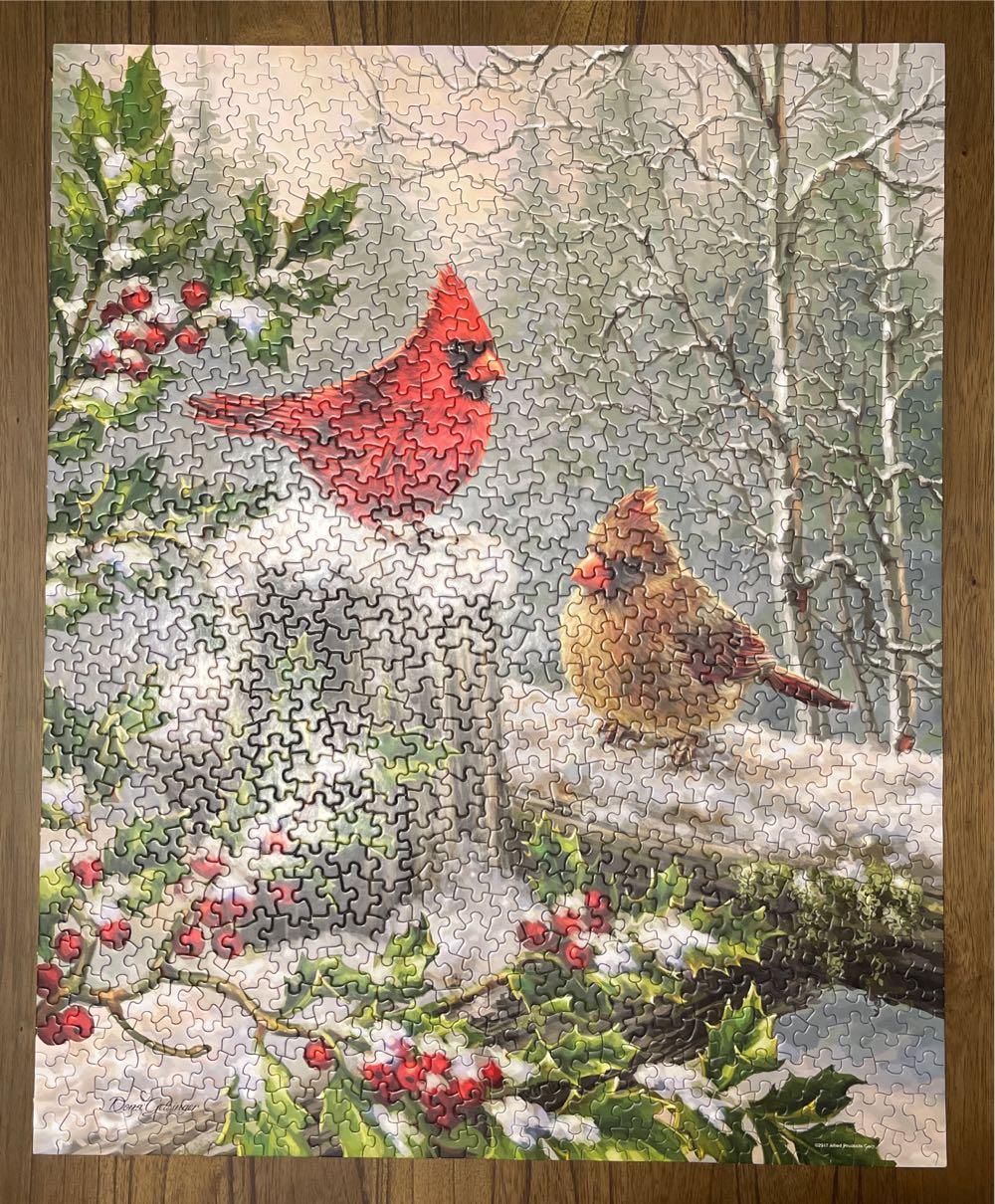 Winter Visitors - Springbok puzzle collectible [Barcode 091683108602] - Main Image 2