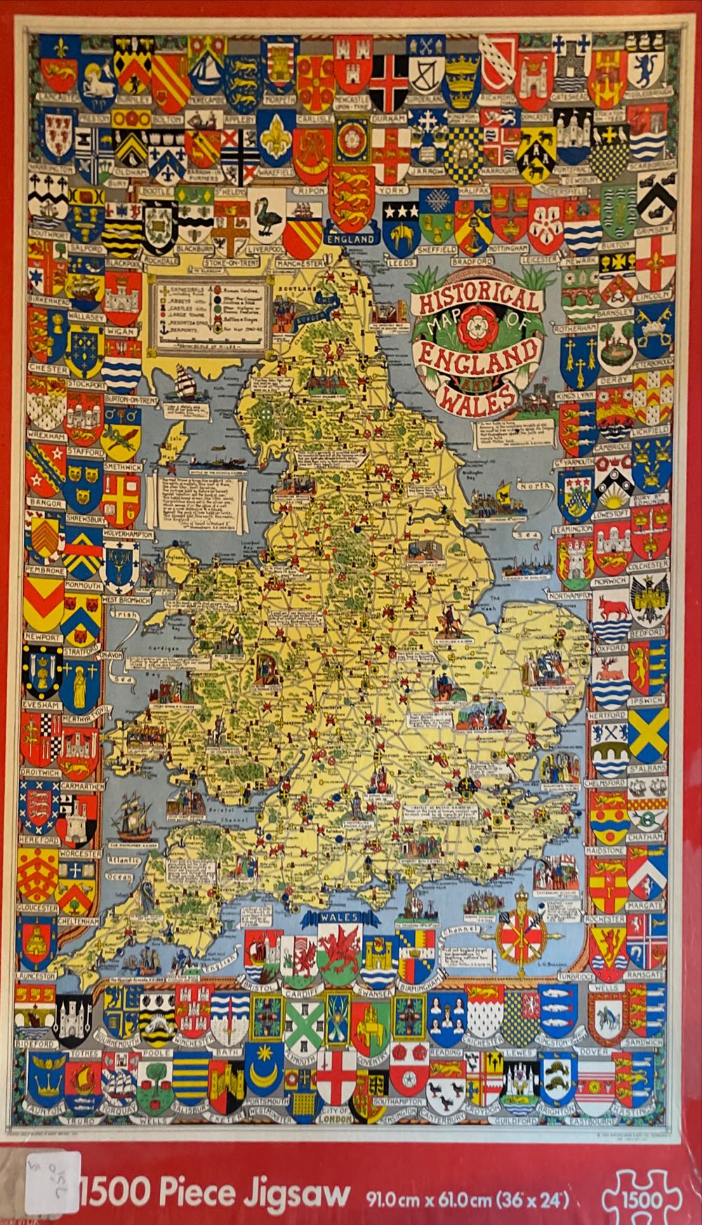 Historical Map Of England And Wales - W puzzle collectible - Main Image 2