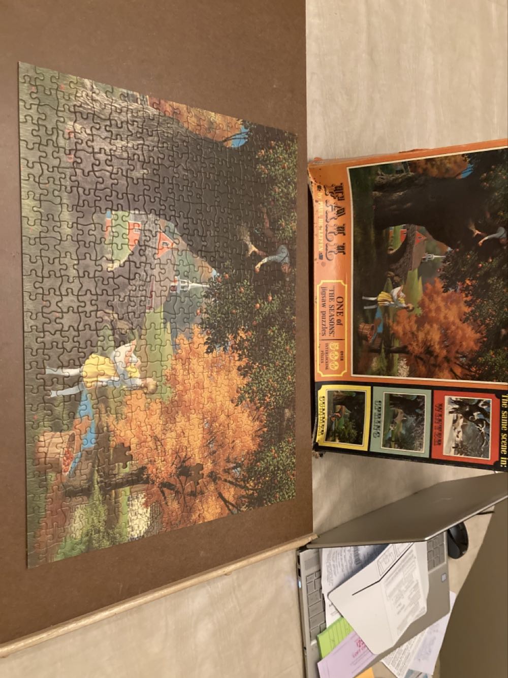 The Seasons. Fall - Milton Bradley puzzle collectible - Main Image 2