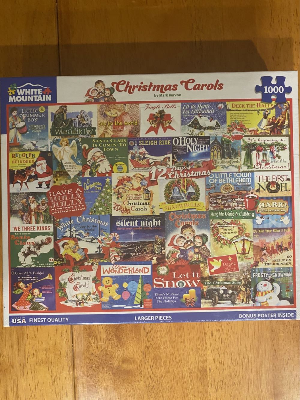 Christmas Carols - Not Yet - White Mountain puzzle collectible [Barcode 724819265510] - Main Image 2