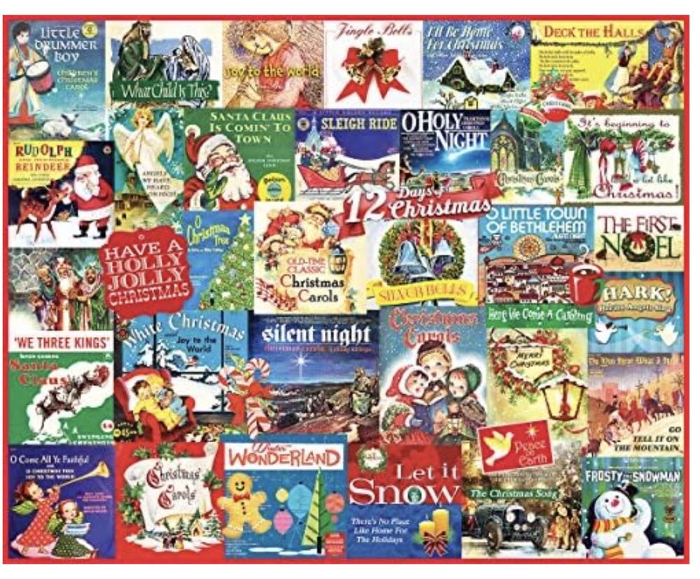 Christmas Carols - Not Yet - White Mountain puzzle collectible [Barcode 724819265510] - Main Image 3