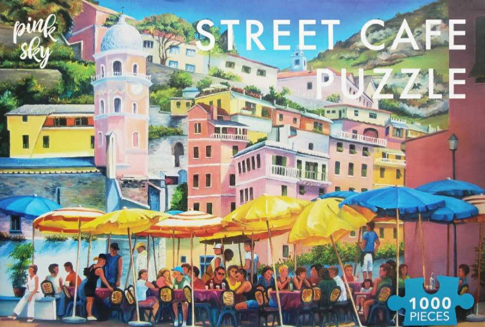 Street Cafe - Pink Sky puzzle collectible [Barcode 191205475370] - Main Image 2