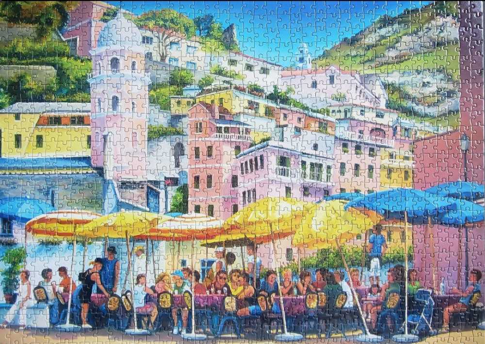 Street Cafe - Pink Sky puzzle collectible [Barcode 191205475370] - Main Image 3