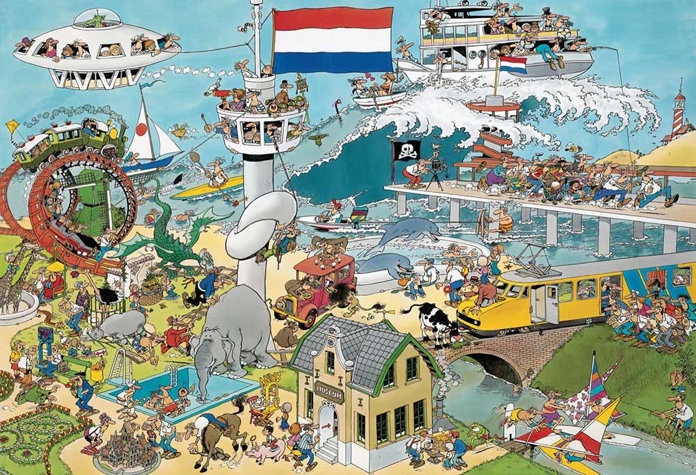 Traffic Chaos & By Air Land and Sea Saskia Lenen - Jumbo Comics puzzle collectible [Barcode 8710126200735] - Main Image 2