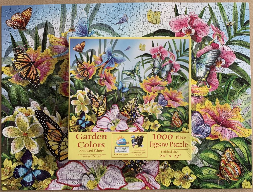 Garden Colors - SunsOut puzzle collectible [Barcode 796780349285] - Main Image 2