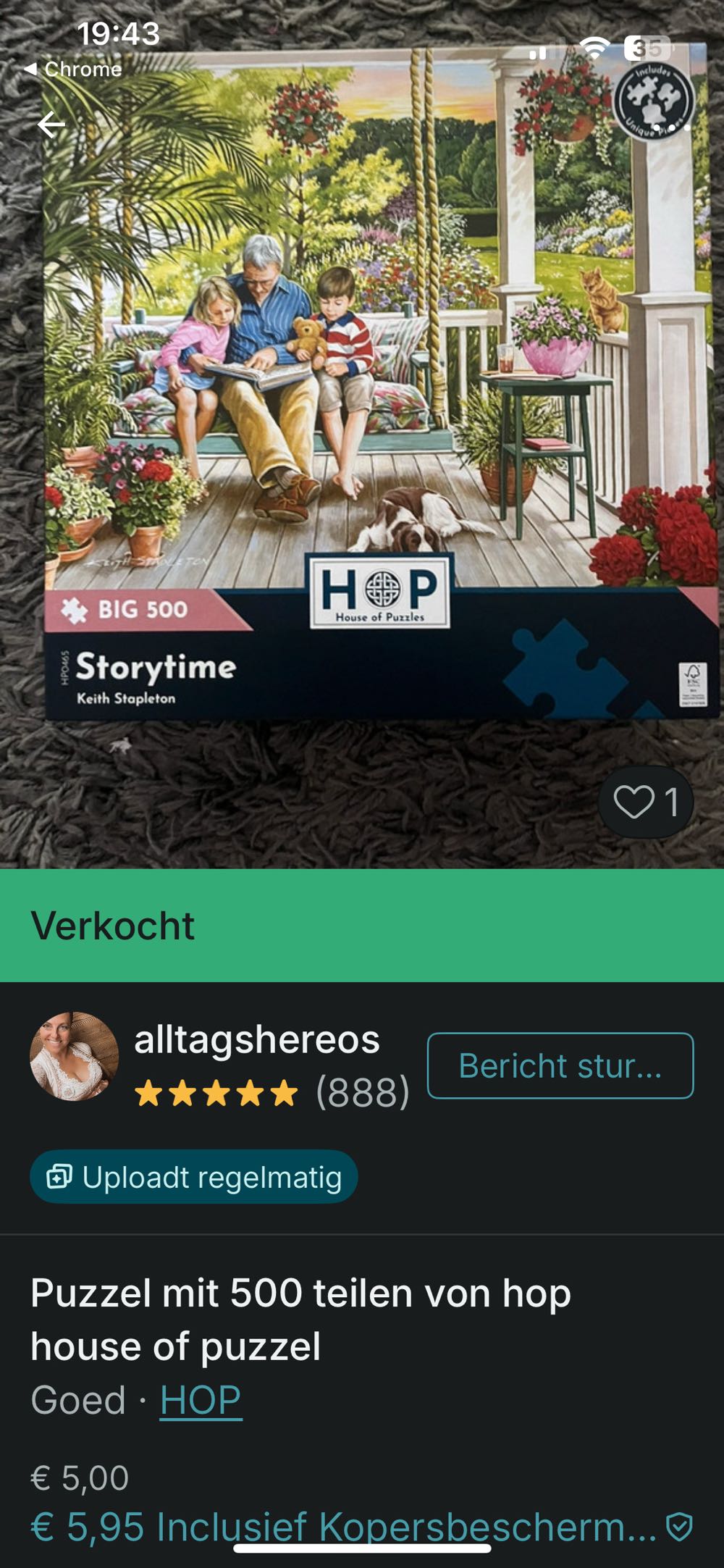 Storytime - House of Puzzles Ltd HOP, The puzzle collectible [Barcode 5060002004562] - Main Image 4