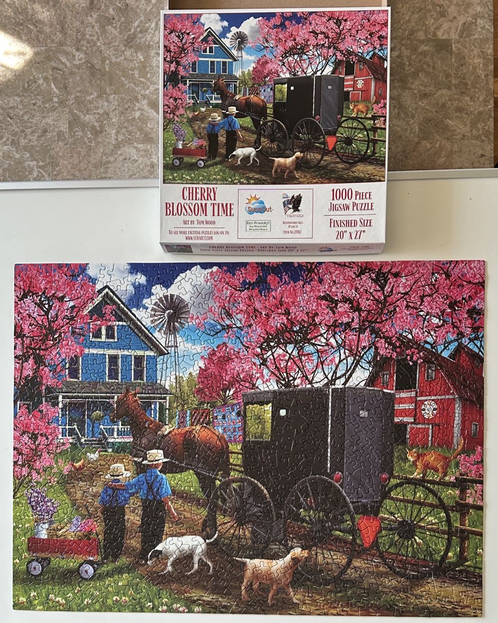 Cherry Blossom Time - SunsOut puzzle collectible [Barcode 796780289826] - Main Image 2