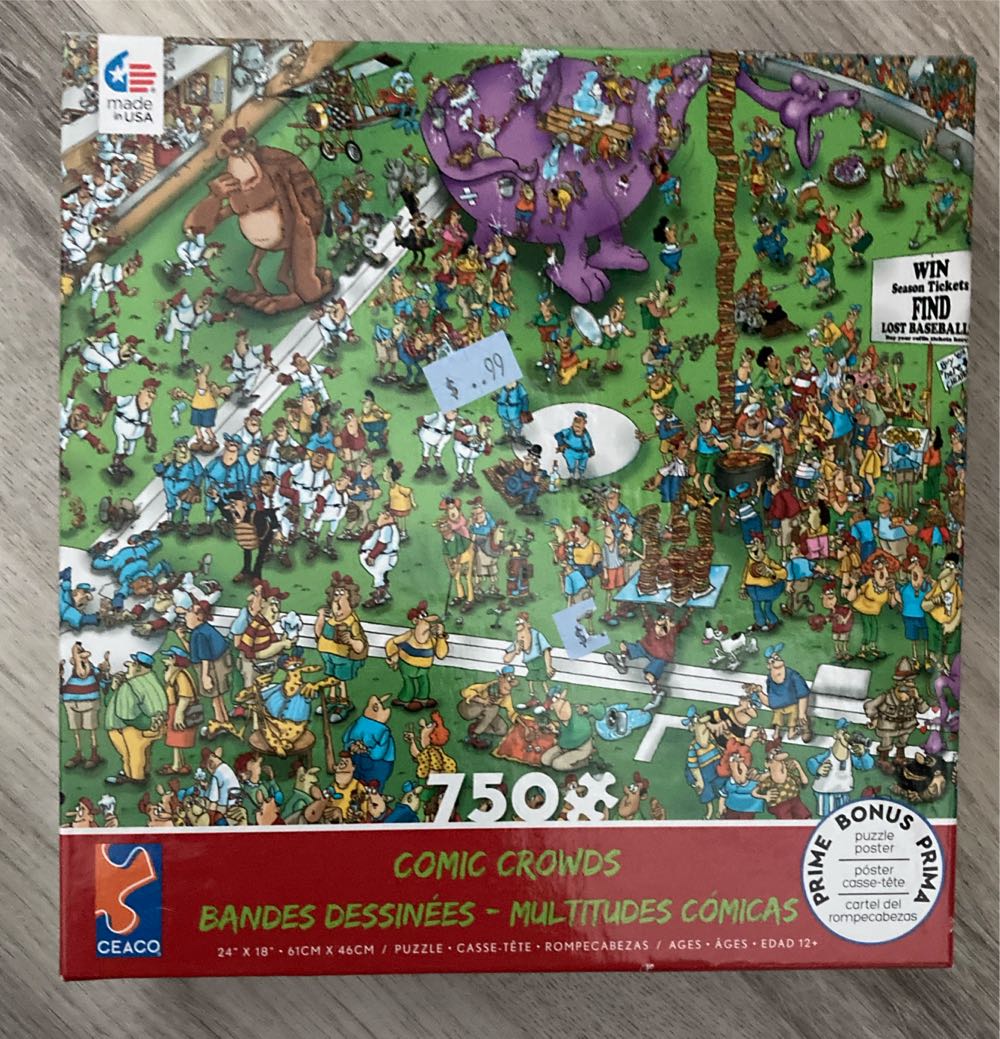 Comic Crowds : Lost Ball - Ceaco puzzle collectible [Barcode 021081291552] - Main Image 2