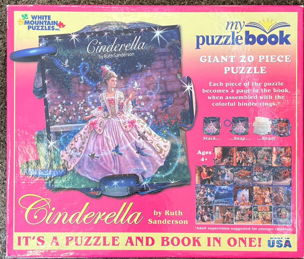 Cinderella Giant 20 Piece Puzzle/GIFTED - White Mountain Puzzles puzzle collectible [Barcode 724819252428] - Main Image 2