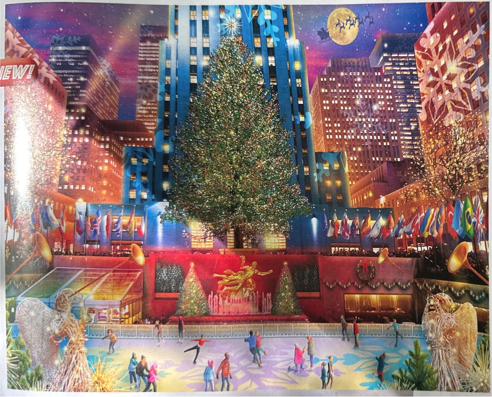 Rockefeller Christmas - White Mountain puzzle collectible [Barcode 724819265435] - Main Image 2
