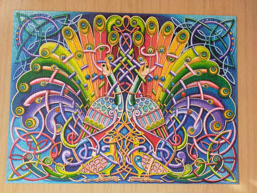 Courting Peacocks - Tailten Games puzzle collectible [Barcode 812911003014] - Main Image 2