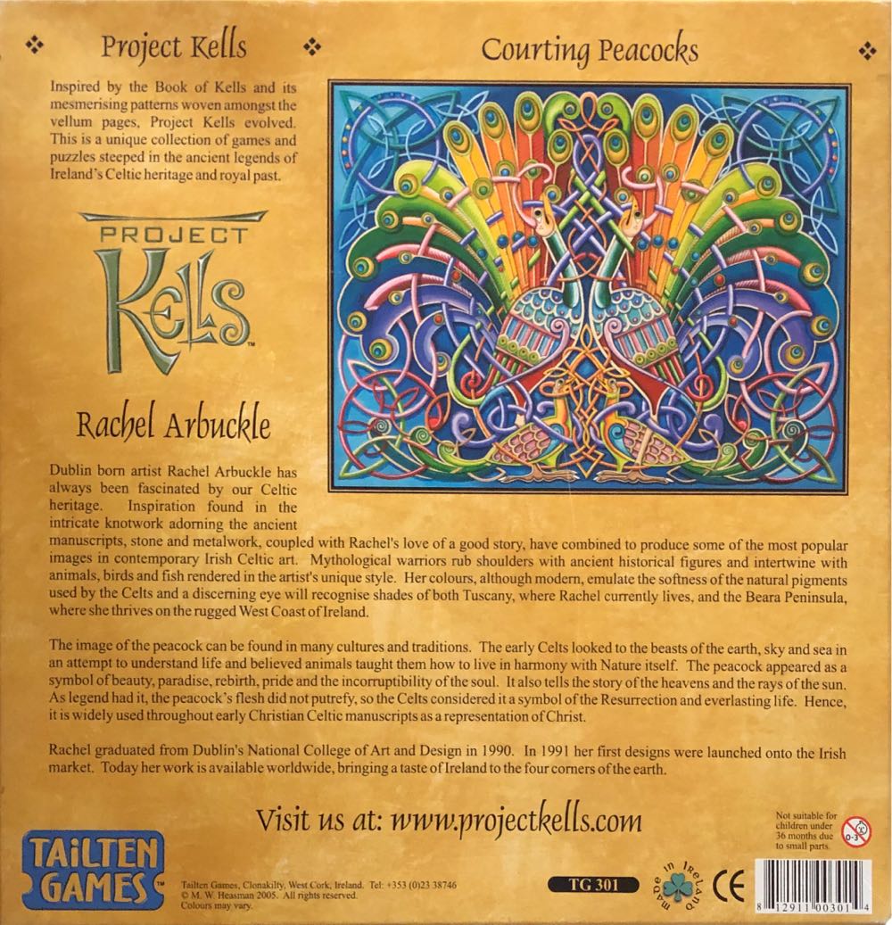 Courting Peacocks - Tailten Games puzzle collectible [Barcode 812911003014] - Main Image 4