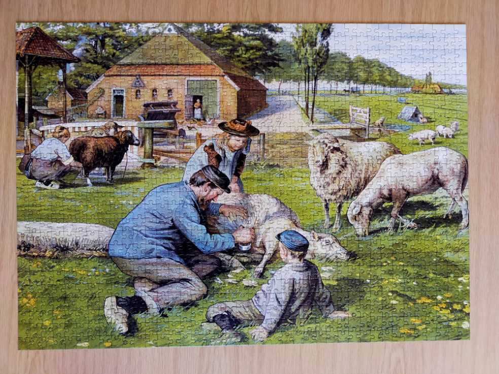 Cornelis Jetses. Schaapscheren, ( De Laatste Hooivracht) - Jumbo puzzle collectible [Barcode 8710126813577] - Main Image 2