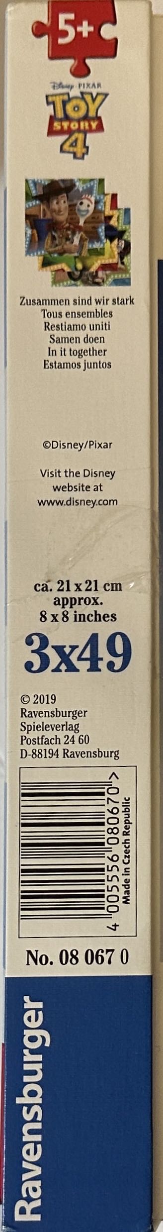 Disney Pixar Toy Story 4: In it together (SOLD) - Ravensburger puzzle collectible [Barcode 4005556080670] - Main Image 2