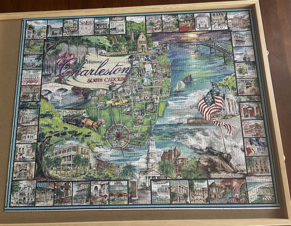 Historic Charleston South Carolina - White Mountain Puzzles puzzle collectible [Barcode 724819246991] - Main Image 2