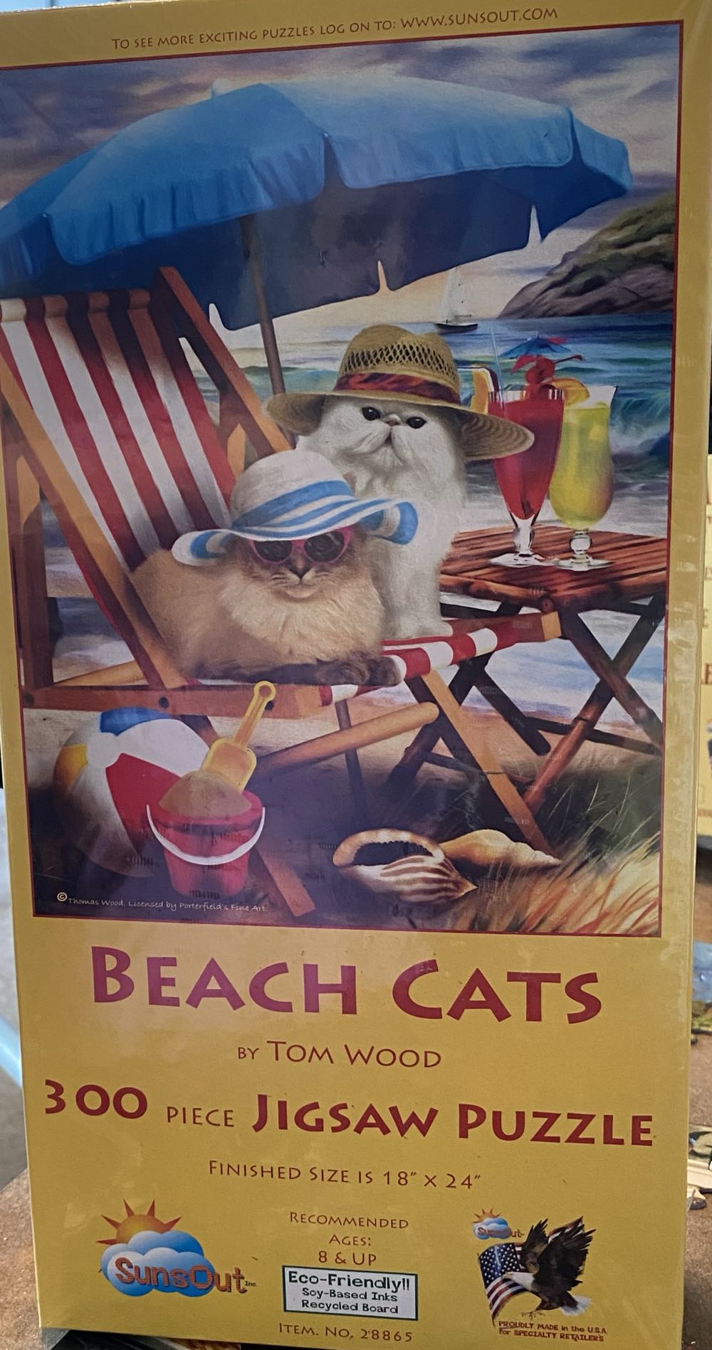 Beach Cats - SunsOut 🇺🇸 puzzle collectible [Barcode 796780288652] - Main Image 2