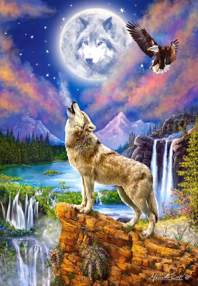 Wolfs Night 🟦 - Castorland puzzle collectible [Barcode 5904438151806] - Main Image 2
