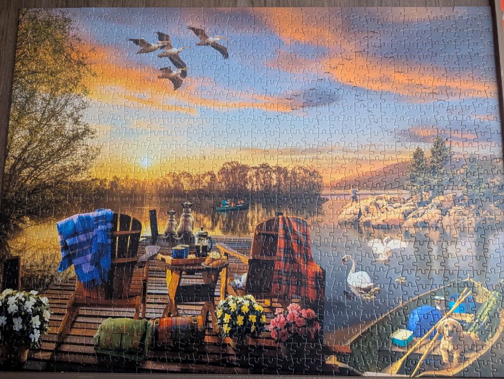 Breakfast At The Lake - Buffalo puzzle collectible [Barcode 079346120215] - Main Image 4