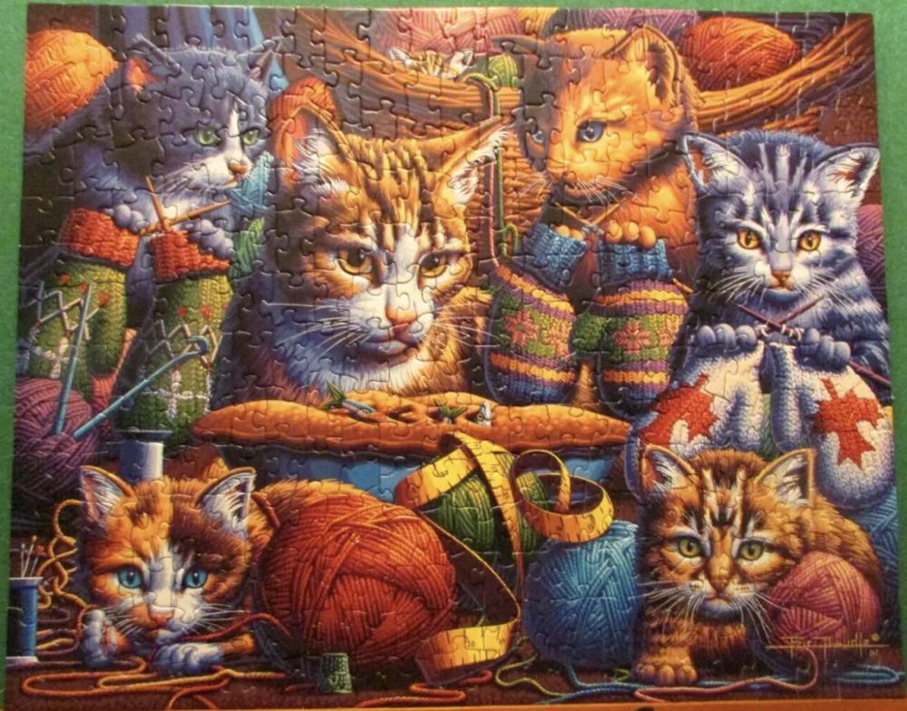 Kittens Knittin’ Mittens - Dowdle puzzle collectible - Main Image 4
