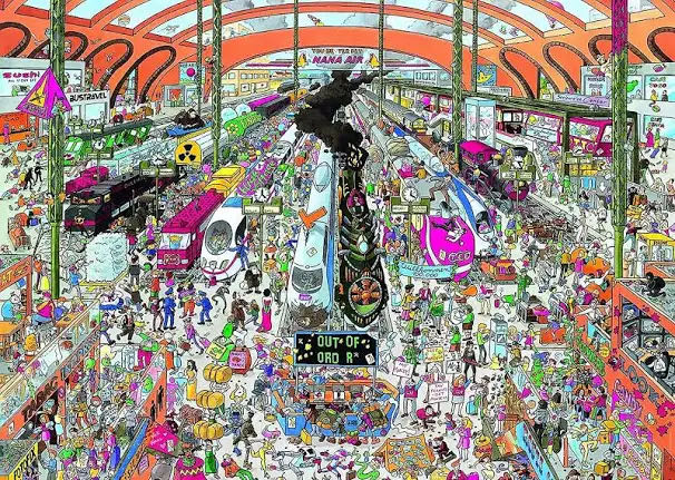 Train Station - HEYE puzzle collectible [Barcode 4001689297305] - Main Image 2