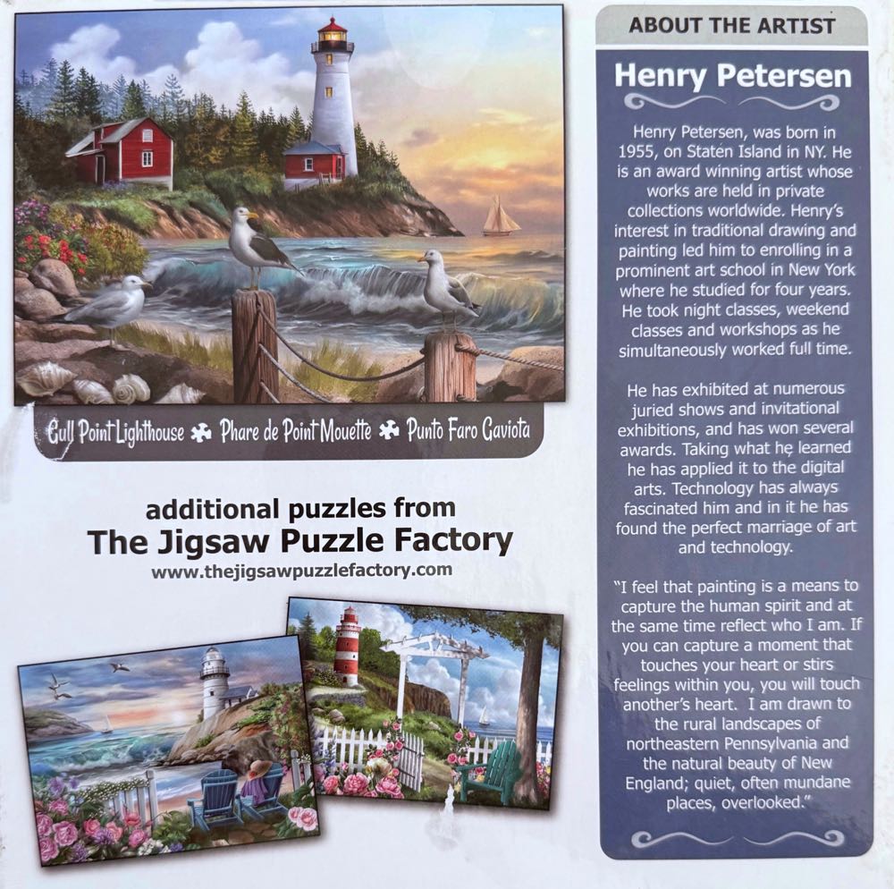 Gull Point Lighthouse - Jigsaw Puzzle Factory puzzle collectible [Barcode 788958775033] - Main Image 3