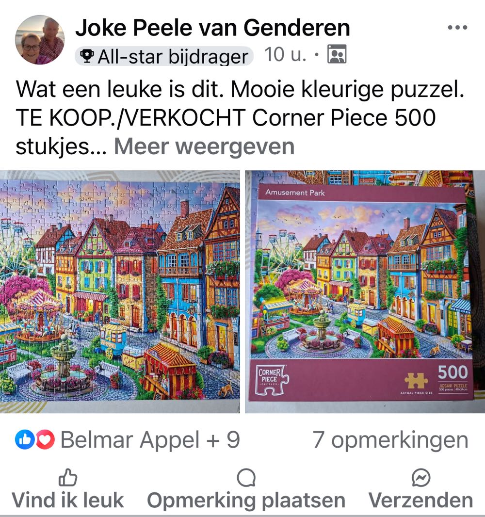 Amusement Park Doorgeef Joke 2,50 Betaald - Corner Piece puzzle collectible [Barcode 5052089312548] - Main Image 4