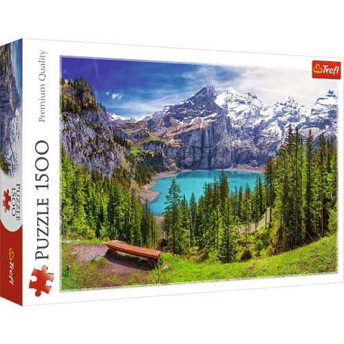 Trefl Red Piece Puzzle Lake Oeschinen Alps Switzerland  puzzle collectible [Barcode 5900511261660] - Main Image 1