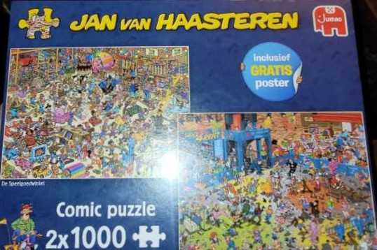Speelgoedwinkel / De Rollerdisco - Jumbo 2x1000 puzzle collectible [Barcode 8710126821336] - Main Image 2
