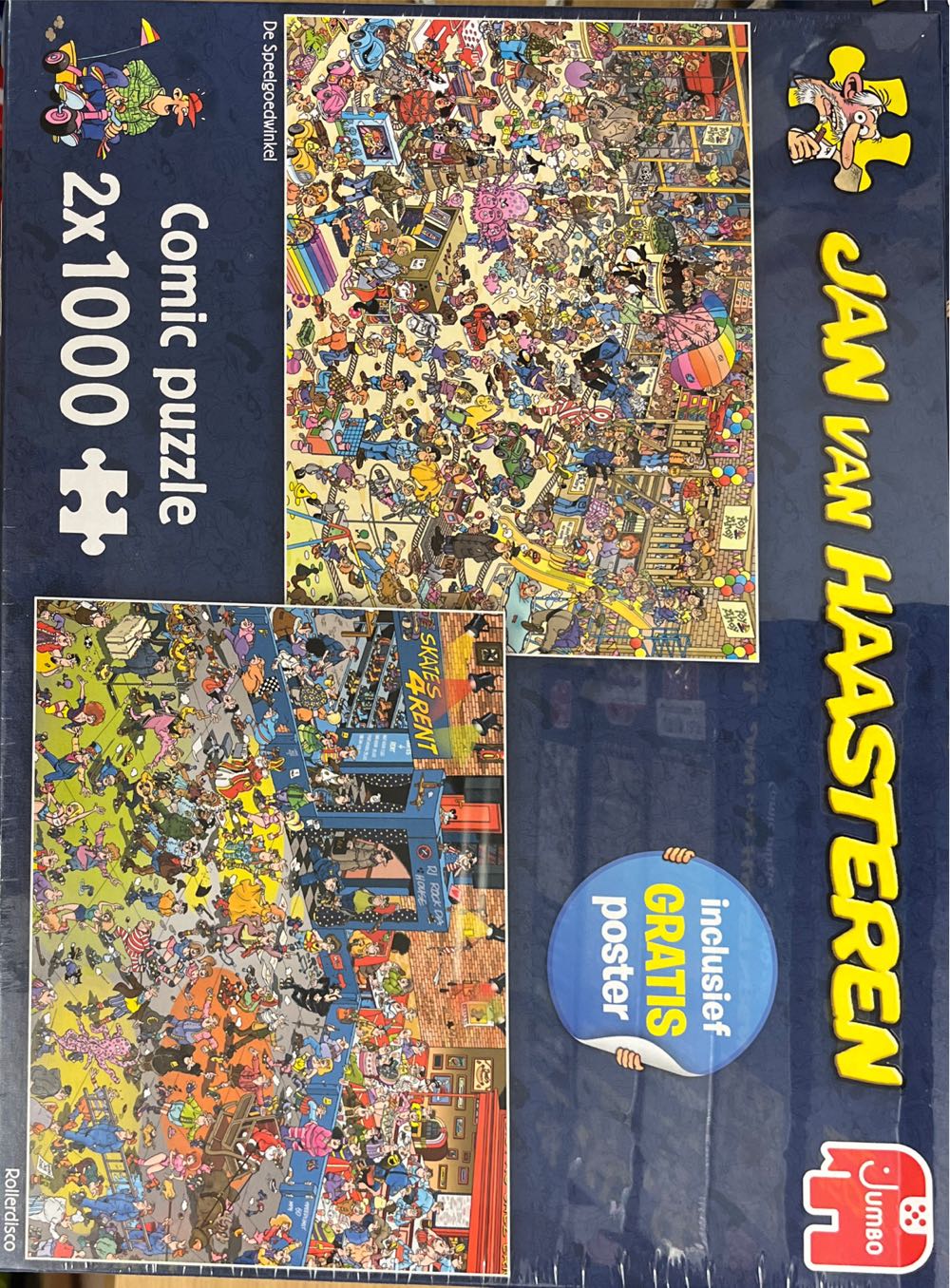 Speelgoedwinkel / De Rollerdisco - Jumbo 2x1000 puzzle collectible [Barcode 8710126821336] - Main Image 3