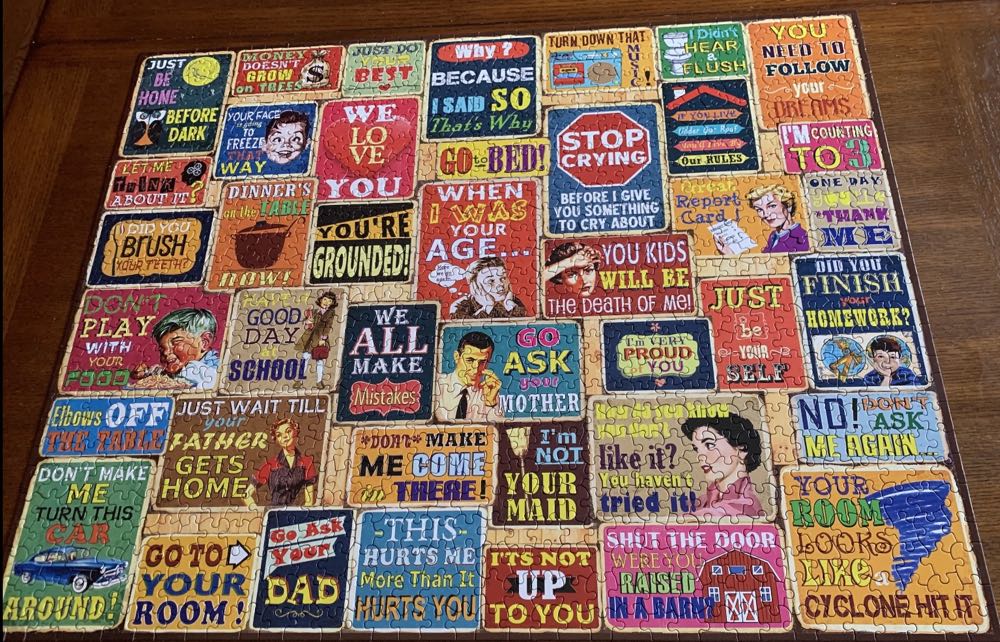 Things Parents Say - White Mountain puzzle collectible [Barcode 724819265923] - Main Image 4