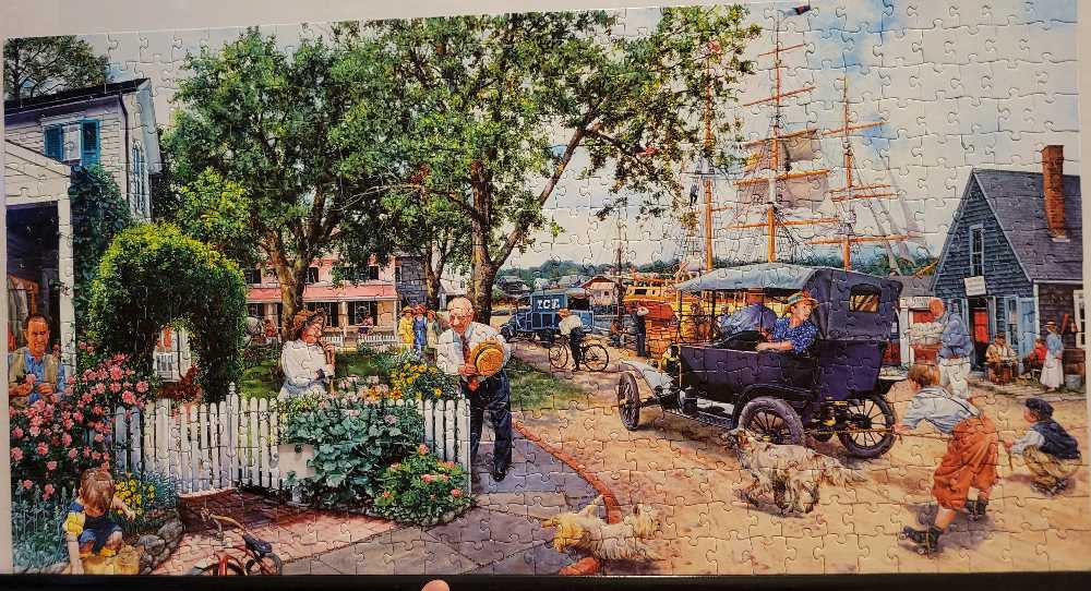 Rivertown - SunsOut 🇺🇸 puzzle collectible [Barcode 796780442085] - Main Image 2