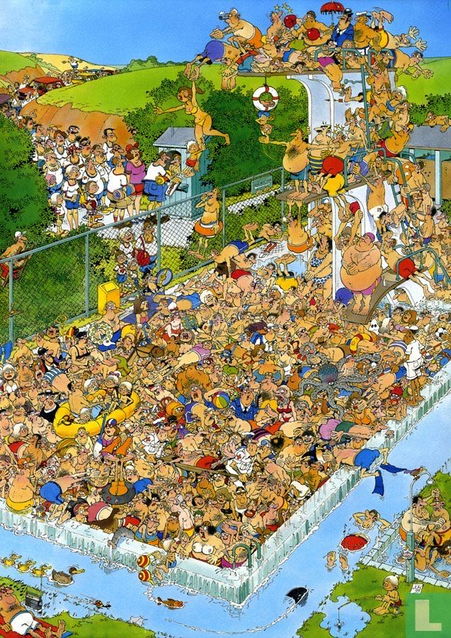 Fun Around The Pool - Jumbo puzzle collectible [Barcode 8710126820377] - Main Image 2