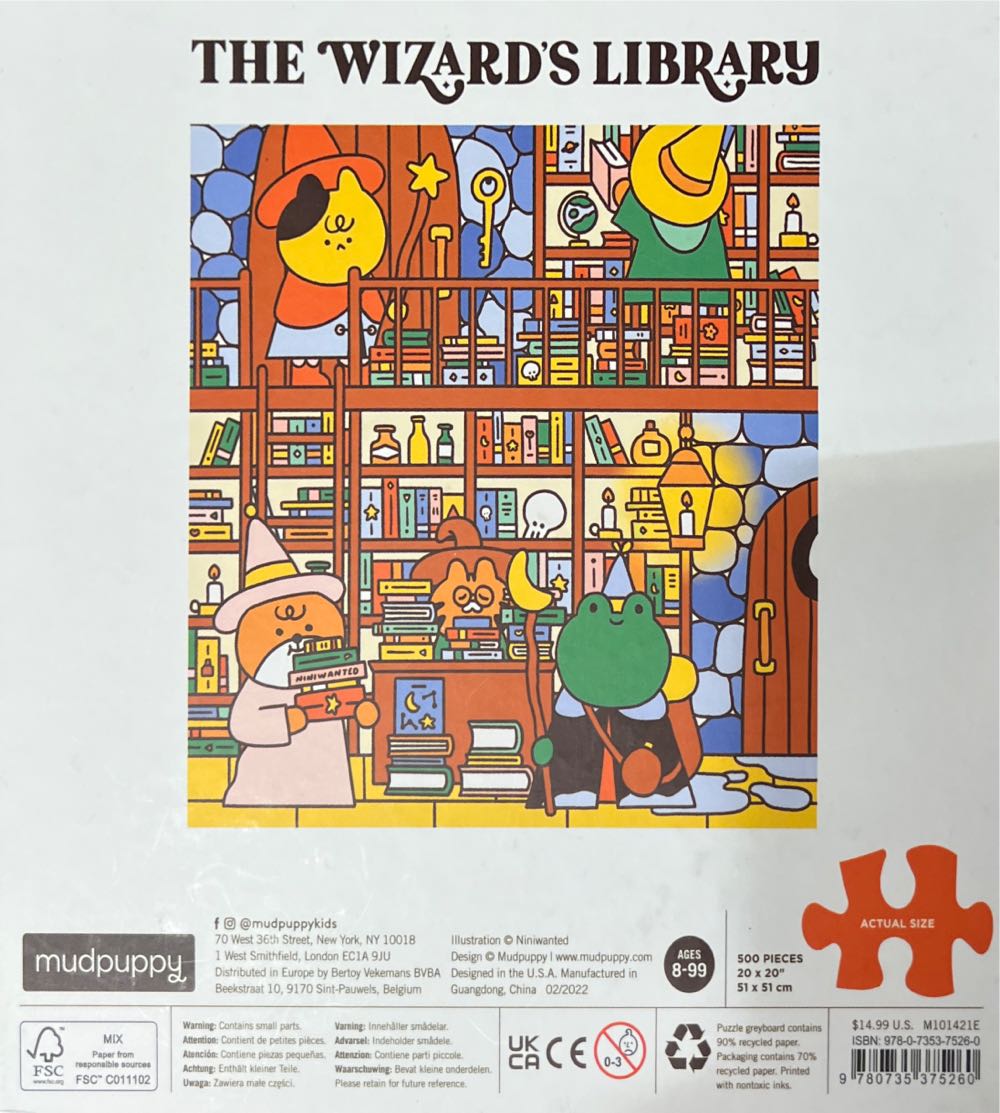 The Wizard’s Library - Mudpuppy puzzle collectible [Barcode 9780735375260] - Main Image 2