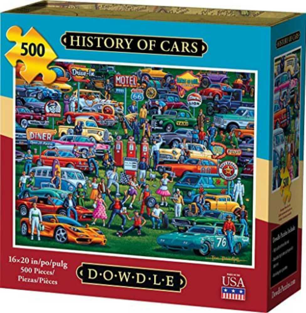 History Of Cars - Dowdle puzzle collectible - Main Image 1