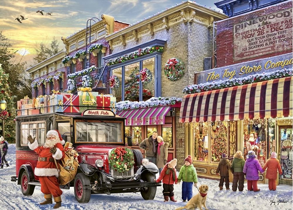 Santa Coming to Town - Ceaco puzzle collectible [Barcode 021081333177] - Main Image 2