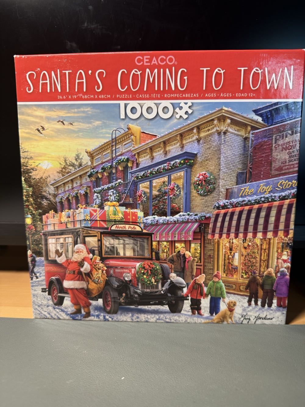 Santa Coming to Town - Ceaco puzzle collectible [Barcode 021081333177] - Main Image 3