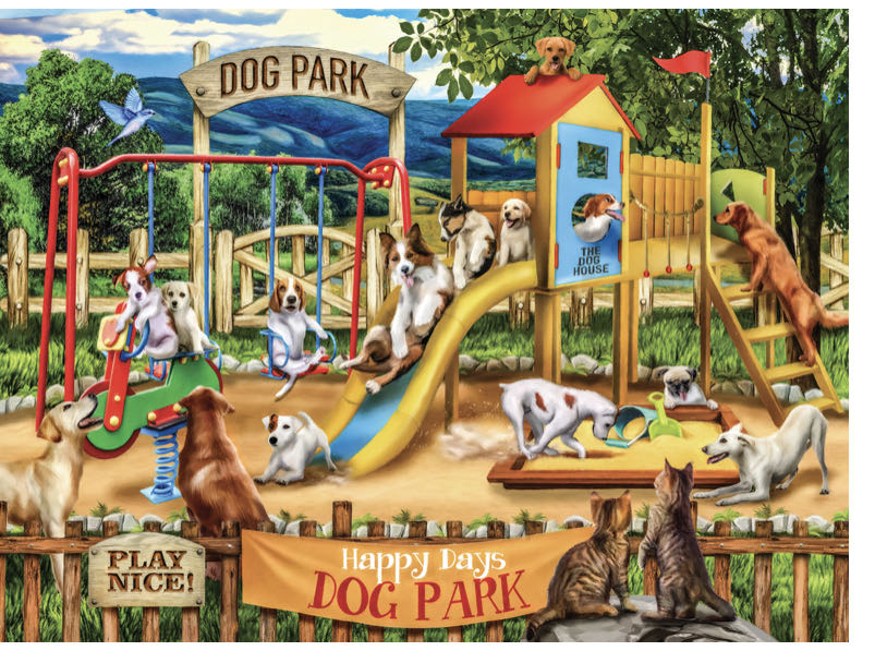 Happy Days Dog Park (From Steph) - SunsOut 🇺🇸 puzzle collectible [Barcode 100007425353] - Main Image 2