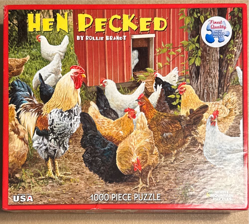 Hen Pecked-BORROWED - White Mountain Puzzles puzzle collectible - Main Image 3