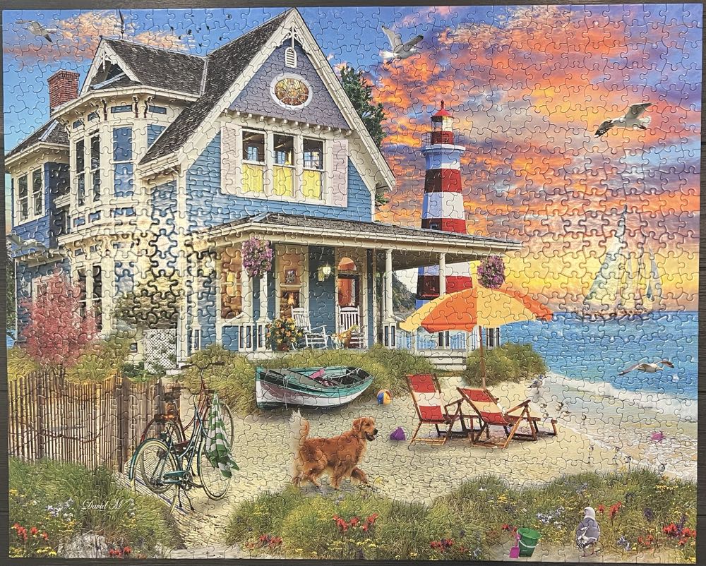 Beach Sunset - White Mountain puzzle collectible [Barcode 724819265633] - Main Image 2