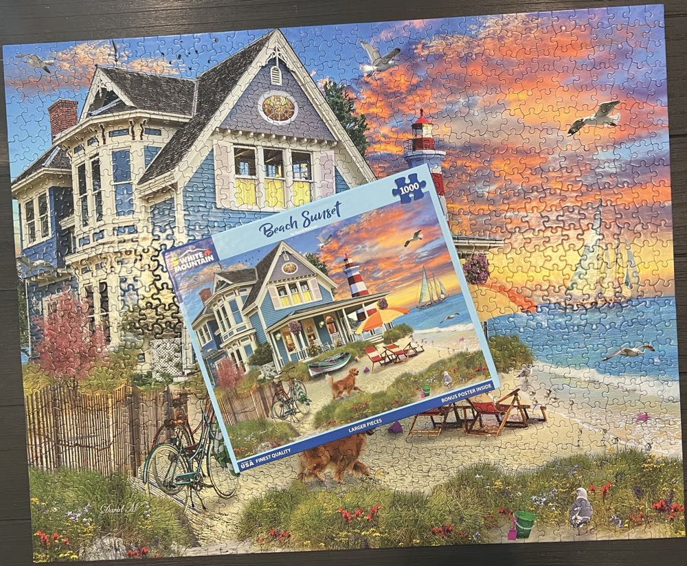 Beach Sunset - White Mountain puzzle collectible [Barcode 724819265633] - Main Image 4