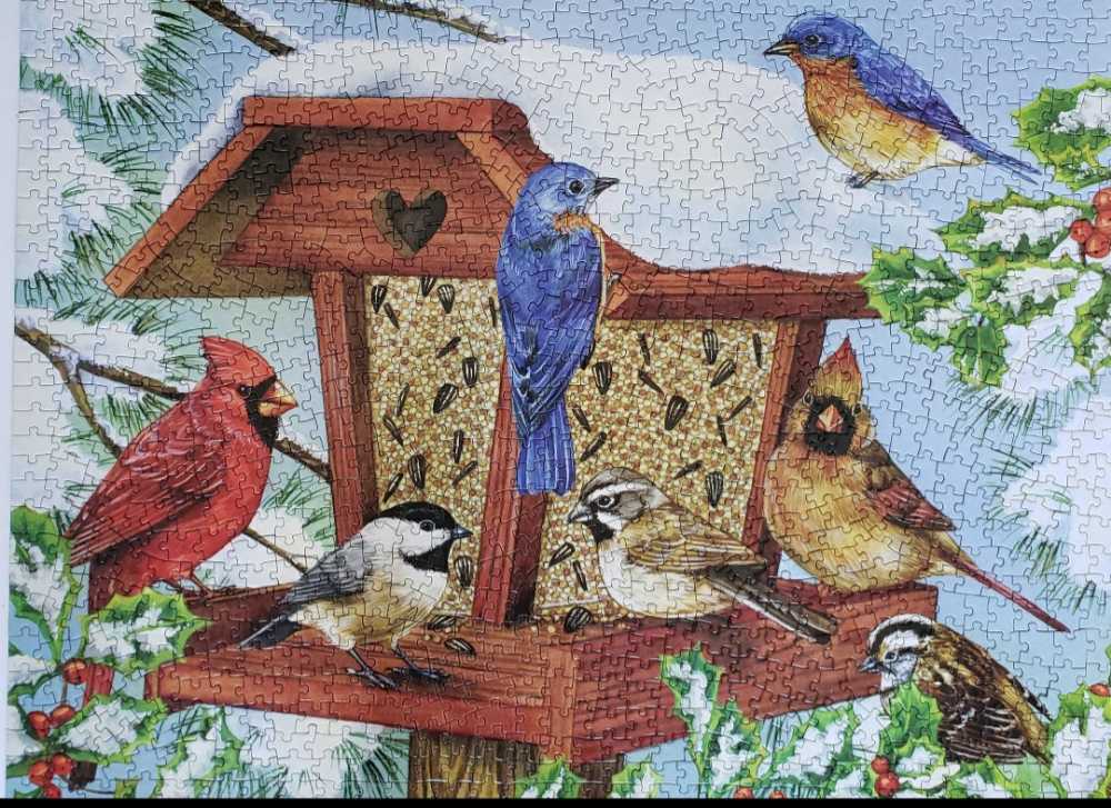 Winter Bird Feeder - Bits & Pieces puzzle collectible [Barcode 192949045041] - Main Image 2