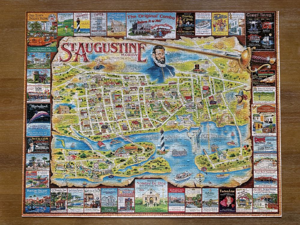 St. Augustine Florida-NIB - White Mountain Puzzles puzzle collectible [Barcode 724819248988] - Main Image 2