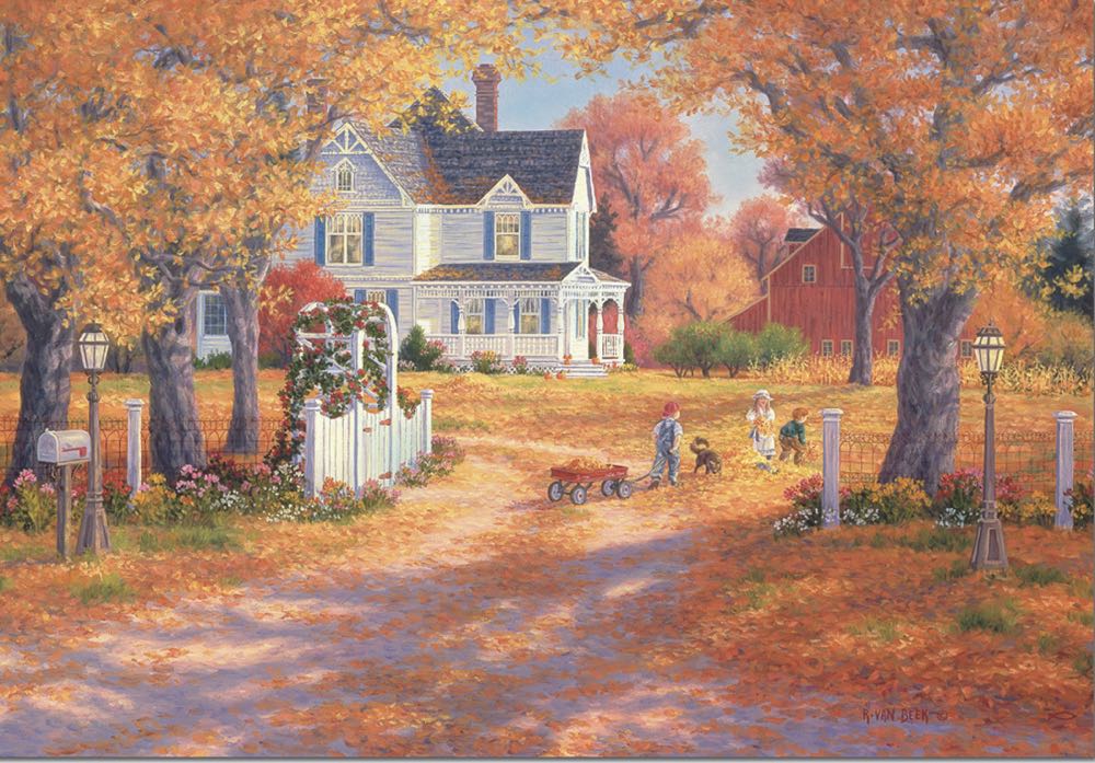 Autumn Leaves and Laughter • - MasterPieces puzzle collectible [Barcode 705988510885] - Main Image 2