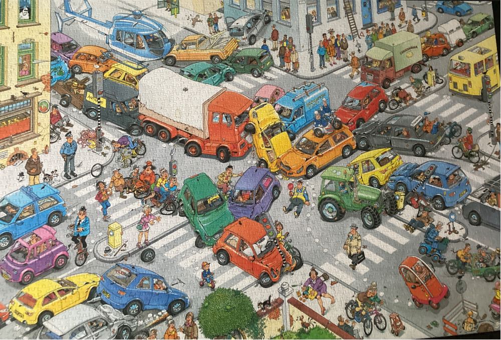 Traffic Chaos - jumbo 3000 puzzle collectible [Barcode 8710126200742] - Main Image 2